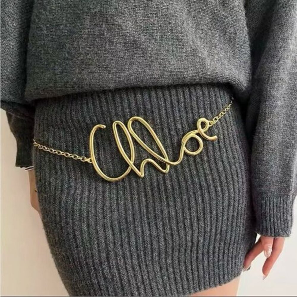 Elegant Gold Chain Belt Q86